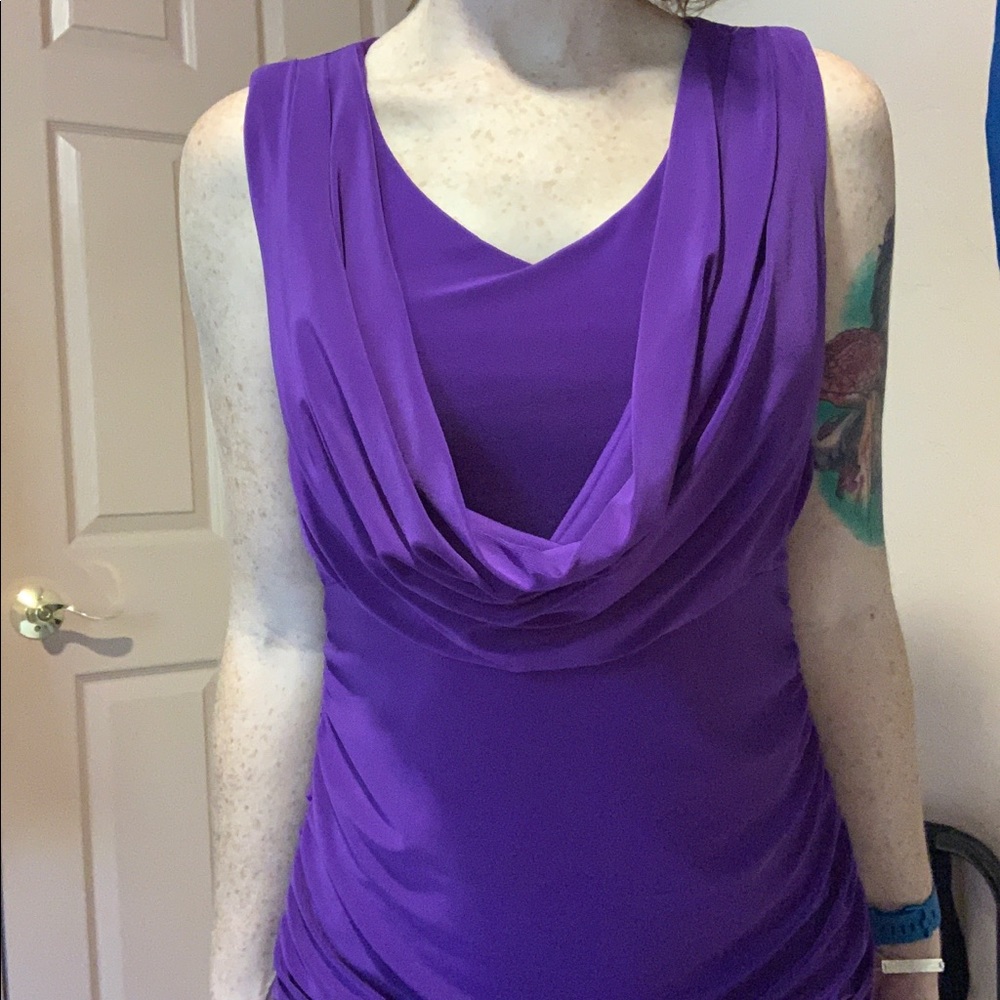 Knee length Purple classy dress